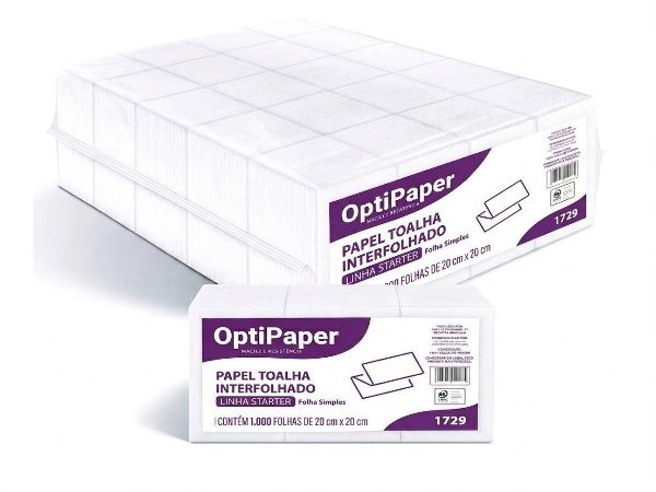 Embalagem papel-toalha interfolhado Linha Starter OptiPaper